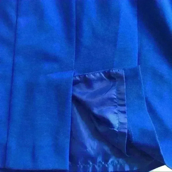 Calvin Klein Royal Blue Sleeveless Ruffle Dress - Picture 8 of 8